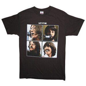 Vintage 2004 The Beatles Let It Be Apple Brown Band Rock T-Shirt Men’s Medium